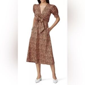 Love Whit Polka Dot Cotton Midi Dress Size Medium